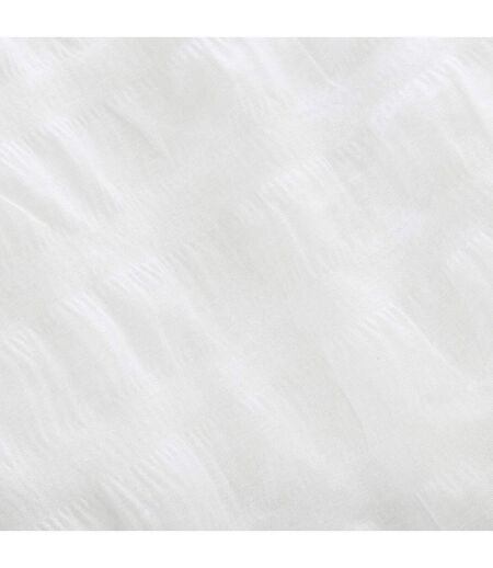 Parure de Lit 3 Pièces Seersucker 240x220cm Blanc