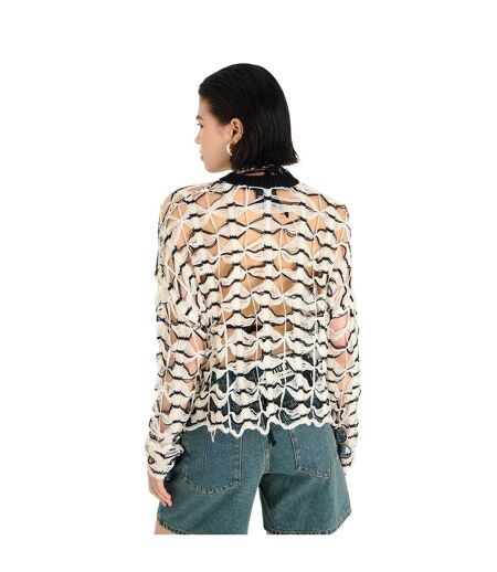 Pull Manches Longues Femme Noir Écru The Ragged Priest