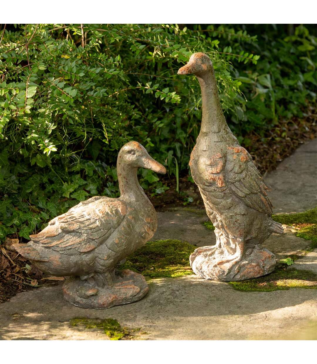 Statue Canard d'Extérieur Antik 55cm Vert Foncé-4