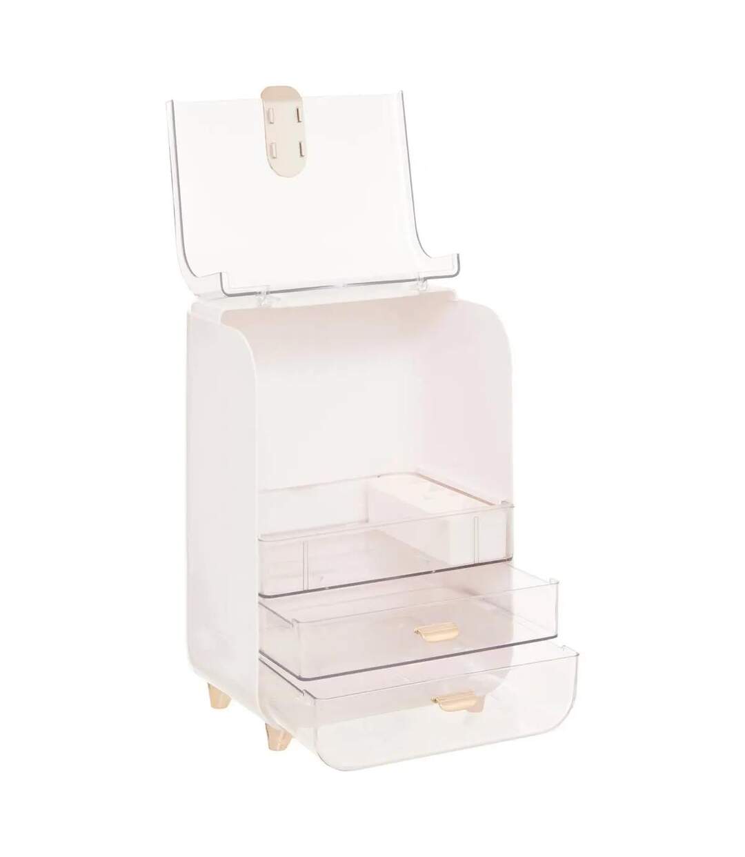Organiseur 2 Tiroirs Sara 35cm Blanc-2