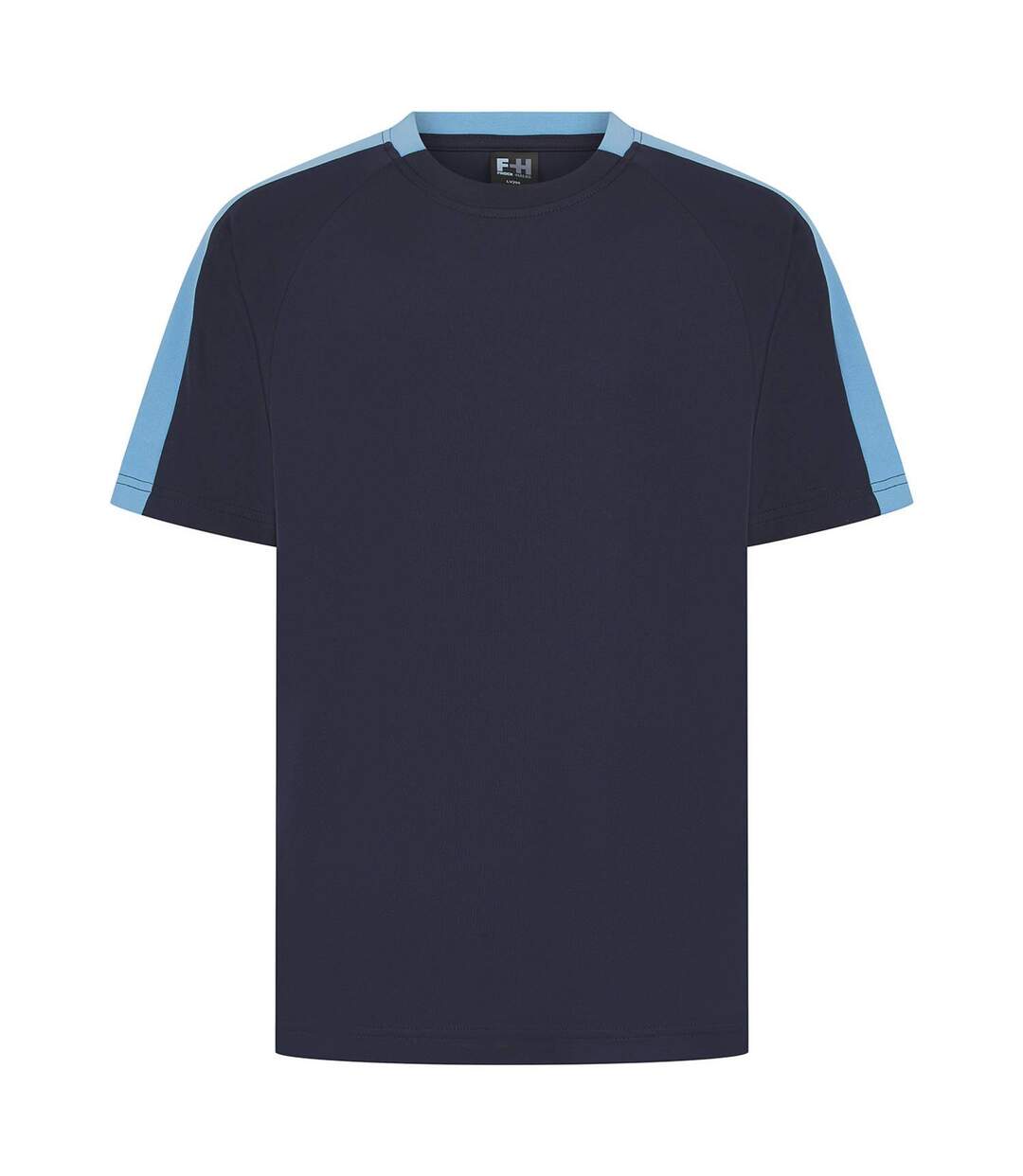 Unisex Adult T-shirt Navy Sky Blue Finden & Hales-1