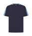 Unisex Adult T-shirt Navy Sky Blue Finden & Hales-1