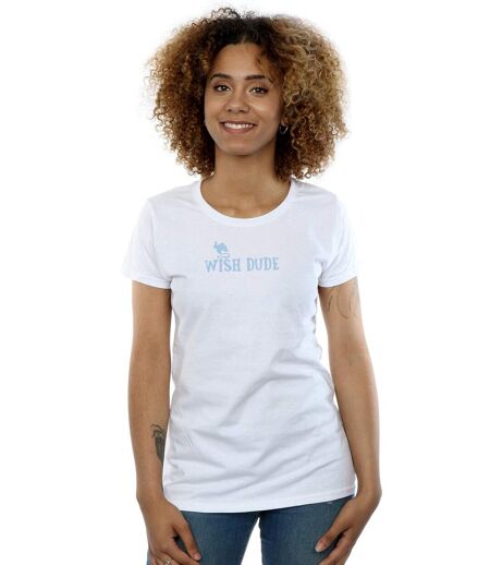 Disney T-shirt en coton Aladdin Wish Dude Femme/Femme (Blanc) - UTBI15767