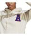 Sweat À Capuche Motif/style Lettrage Femme Beige Adidas-3