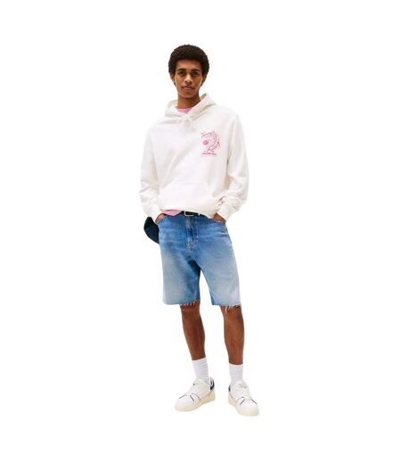 Mens Jeans Genie Cotton Hoodie Ecru Tommy Jeans