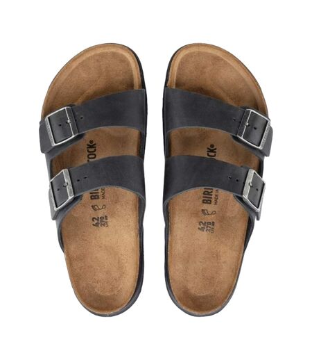 Womens/ladies Arizona Leather Sandals Black Birkenstock