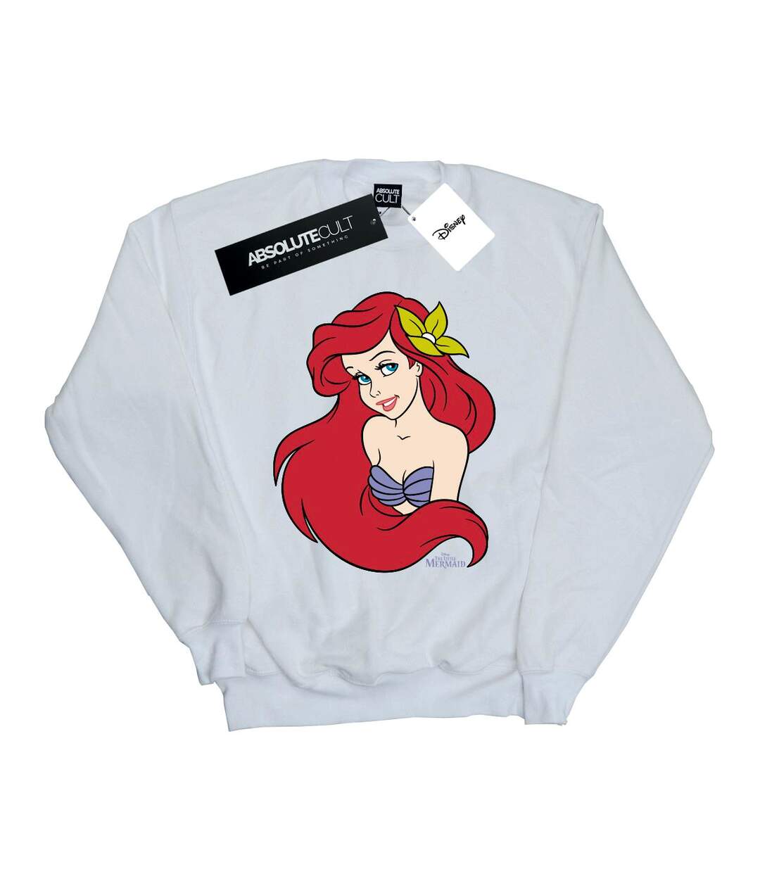 Disney - Sweat THE LITTLE MERMAID CLOSE UP - Femme (Blanc) - UTBI13587-1