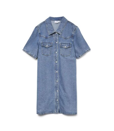 Robe en jean bleu femme vero moda austin 2/4