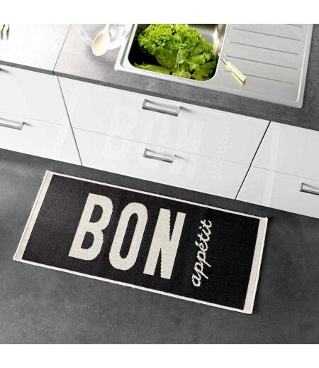 Tapis de Cuisine Appetito 50x120cm Noir