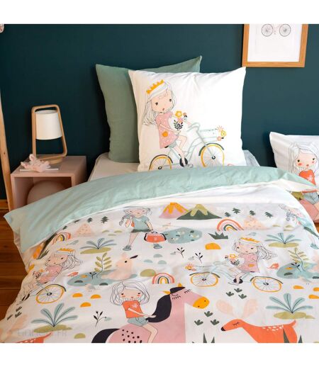 Parure de lit enfant TESS RANDO coton BCI MIG Taie 63x63 cm