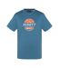 T-shirt bleu homme schott tsustour - l-1