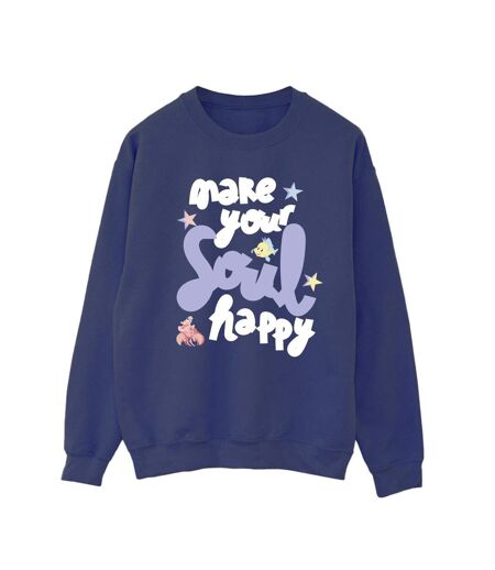 Disney - Sweat THE LITTLE MERMAID HAPPY - Femme (Bleu marine) - UTBI23452