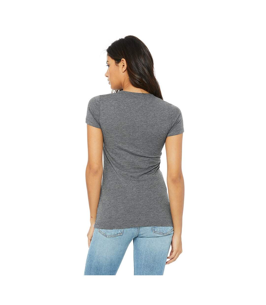 T-shirt femme gris Bella + Canvas-2