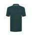 Mens Pallas Embroidered Logo Cotton Polo Shirt Dark Green Boss-1