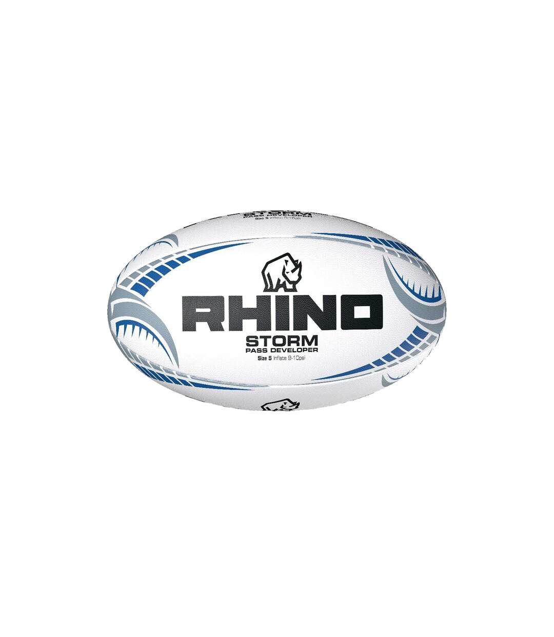 Ballon de rugby storm pass developer taille 5 blanc / bleu / noir Rhino-3
