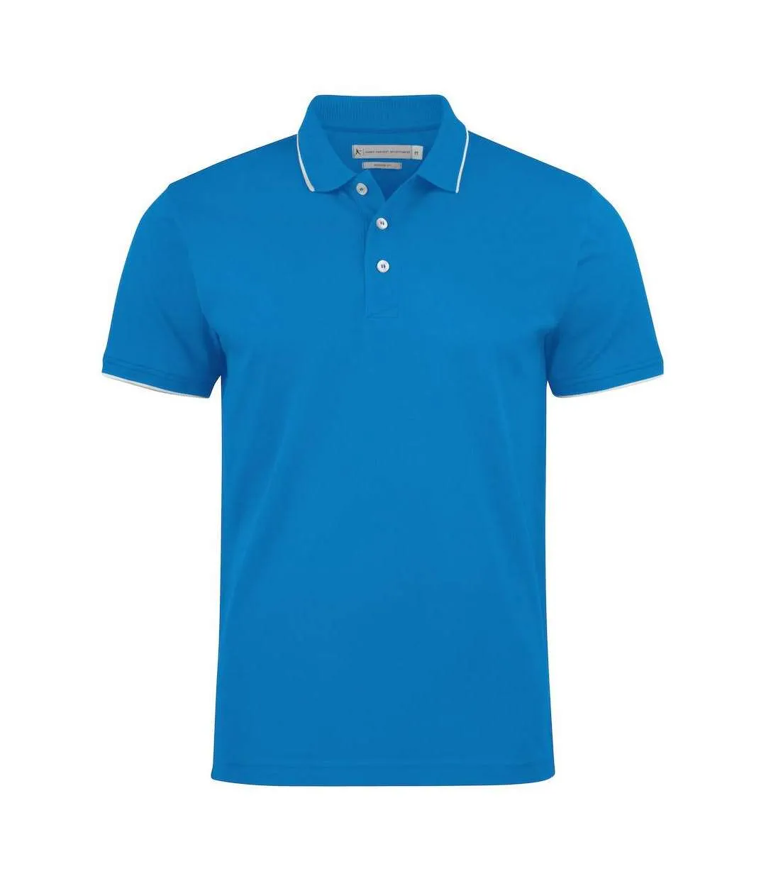 Mens Greenville Polo Shirt Bright Blue James Harvest-1