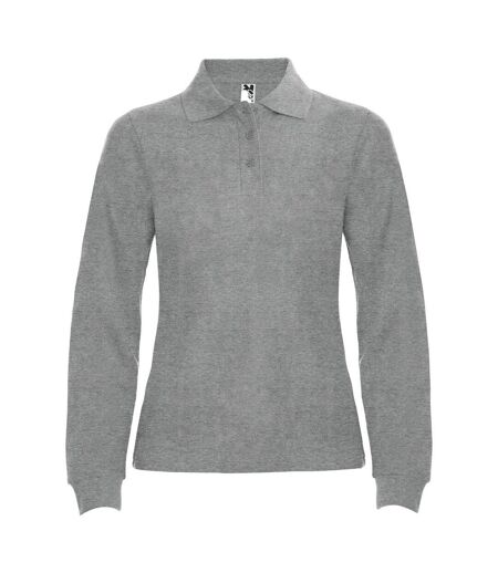 Roly Womens/Ladies Estrella Long-Sleeved Polo Shirt (Grey Marl)