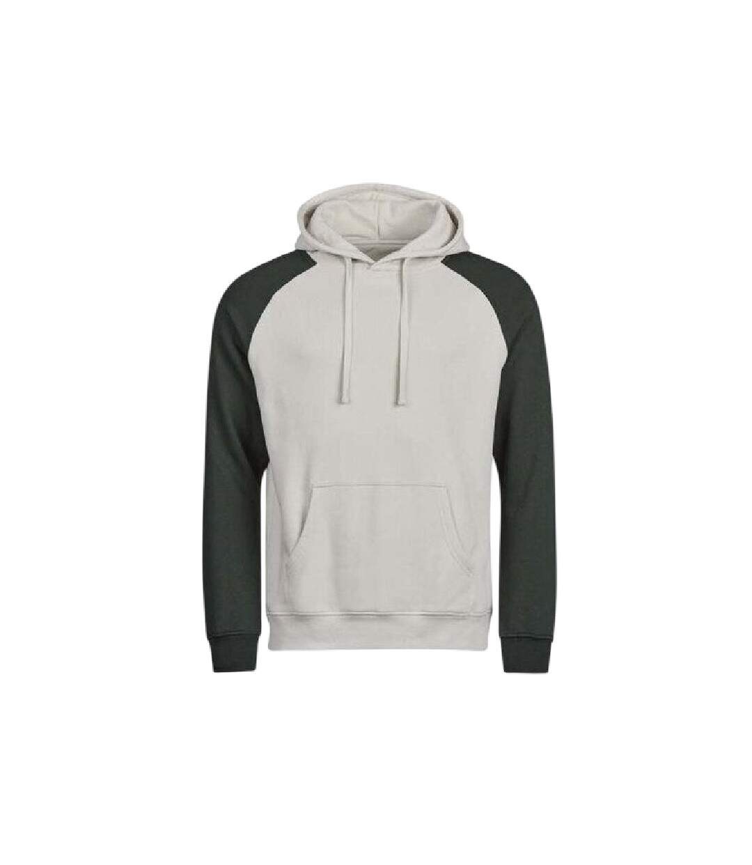 Sweat À Capuche Manches Raglan Unlabeled Homme Gris Vert Foncé Tee Jays-1