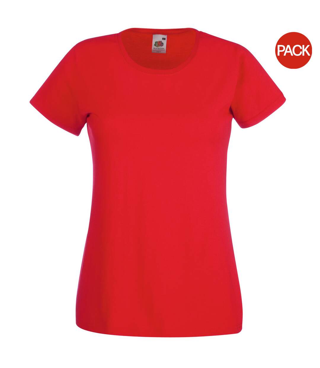 T-shirts manches courtes femmes rouge Fruit of the Loom-1