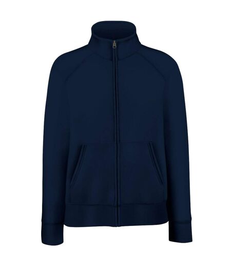 Fruit Of The Loom Ladies/Womens Lady-Fit Fleece Sweatshirt Jacket (Deep Navy) - UTBC1371