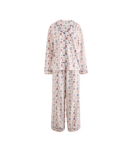 Ensemble De Pyjama Long Motif/style Emblème Femme Blanc Cath Kidston