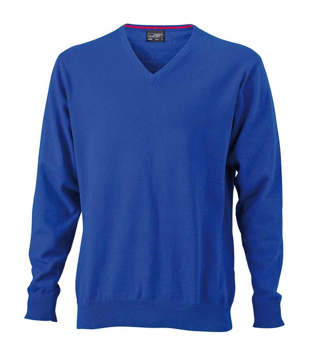 Pull classique col V - HOMME - JN659 - bleu roi-1