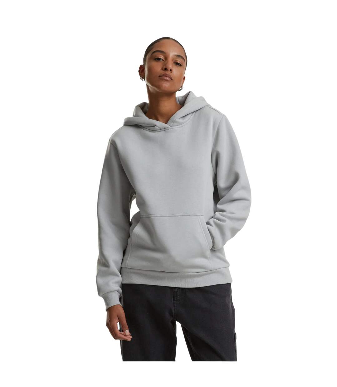 Sweat À Capuche Femme Gris Pâle Urban Classics-1