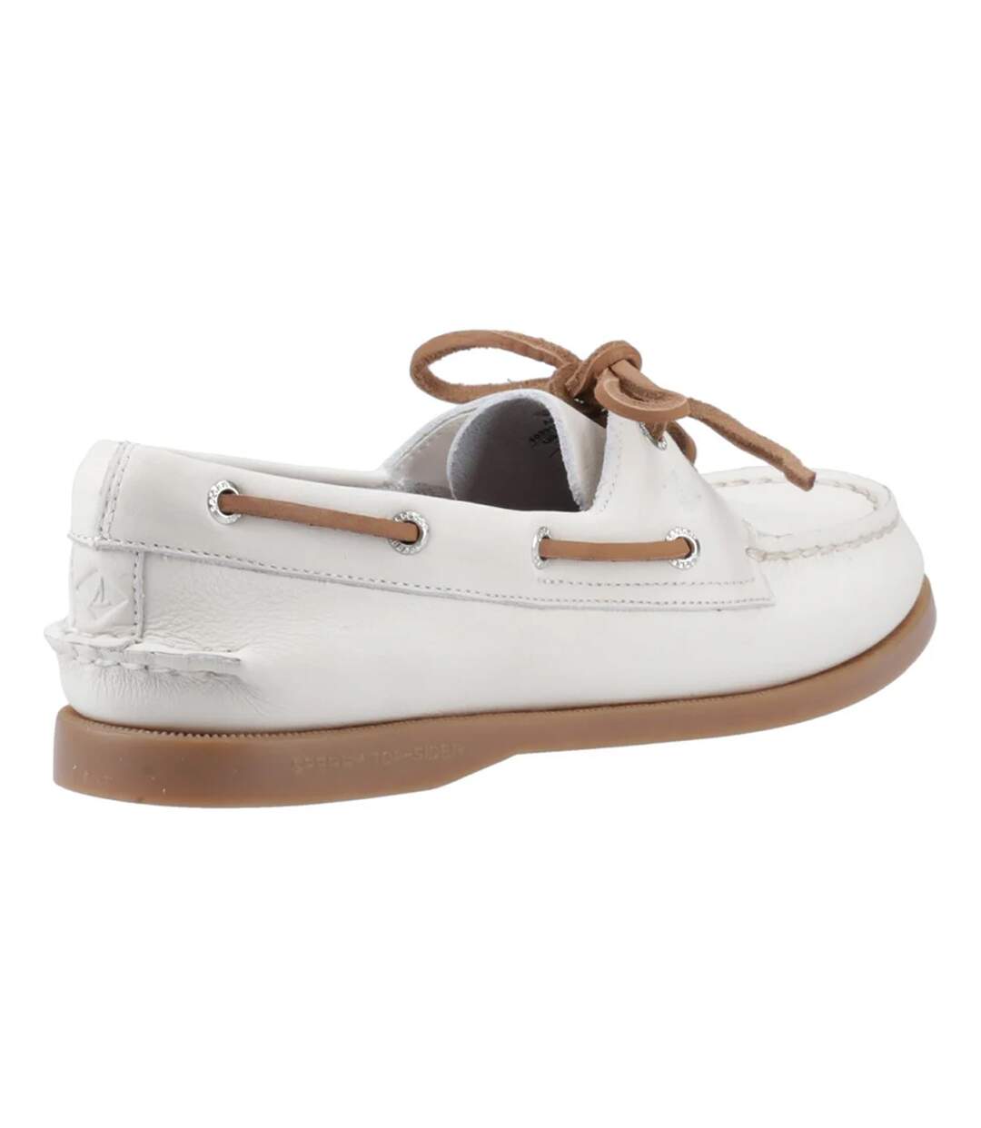 Chaussures Bateau Authentic Femme Blanc Marron Pâle Sperry-2