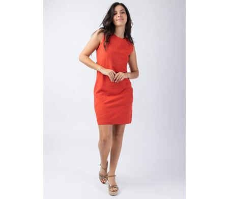Robe courte cintrée SOLINE terracotta Coton Du Monde