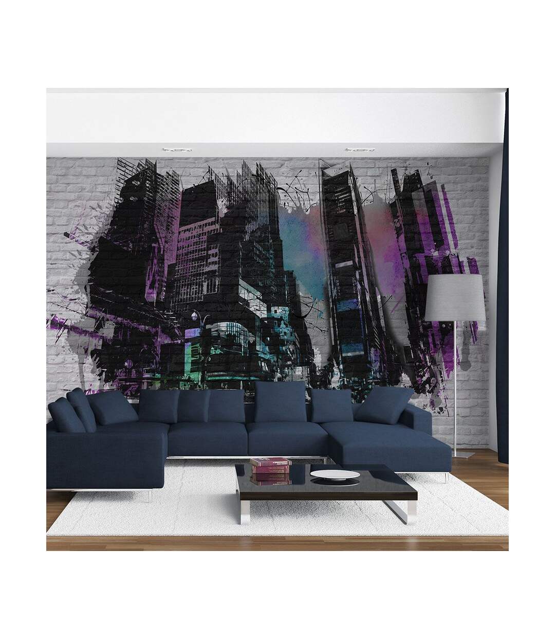 Papier Peint Art Urbain : Grande Ville Moderne II 270x450cm-1