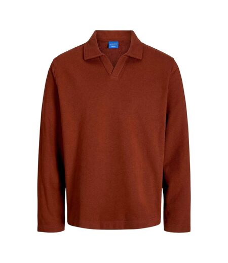 Mens Split Neck Relaxed Fit Sweatshirt Brandy Jack And Jones