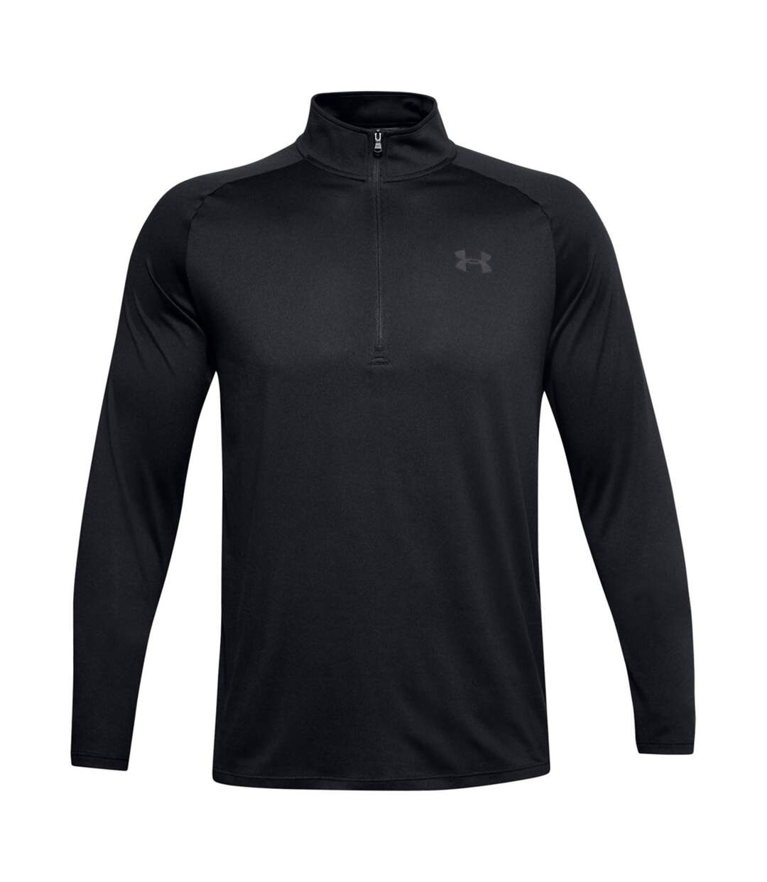 Mens 2.0 Half Zip Technical Top Black Charcoal Grey Under Armour-2