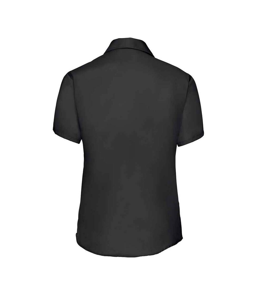 Womens/ladies ultimate short-sleeved shirt black Russell Collection