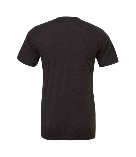 Unisex adults triblend crew neck t shirt charcoal black Bella Canvas