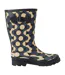 Bottes De Pluie Orla Kiely Femme Noir Blanc Regatta-4
