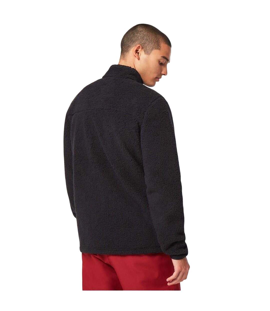 Mens Sherpa Fleece Jacket Black Oakley-4