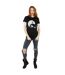 Disney Womens/Ladies Nightmare Before Christmas Moon Oogie Boogie Cotton Boyfriend T-Shirt (Noir) - UTBI41422-4