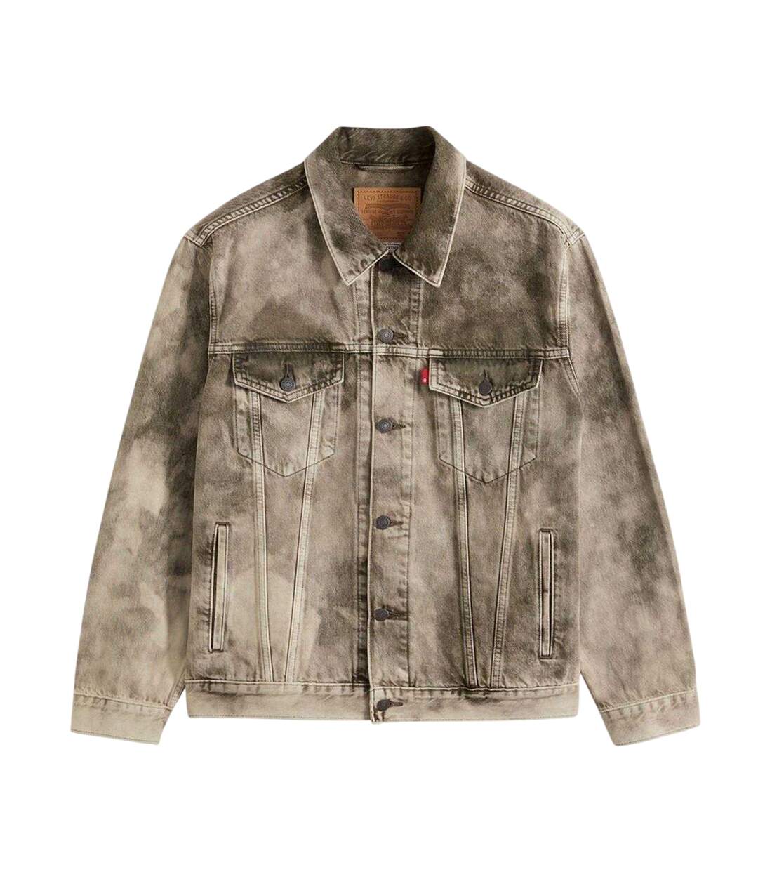 Mens Camo Denim Relaxed Fit Trucker Jacket Green Levis-2
