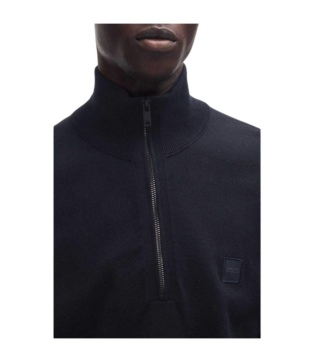 Mens Kanobix Quarter Zip Jumper Dark Blue Boss-4