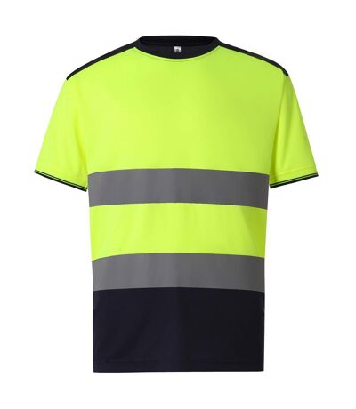 Yoko Mens Hi-Vis Two Tone T-Shirt (Yellow/Navy) - UTRW7876