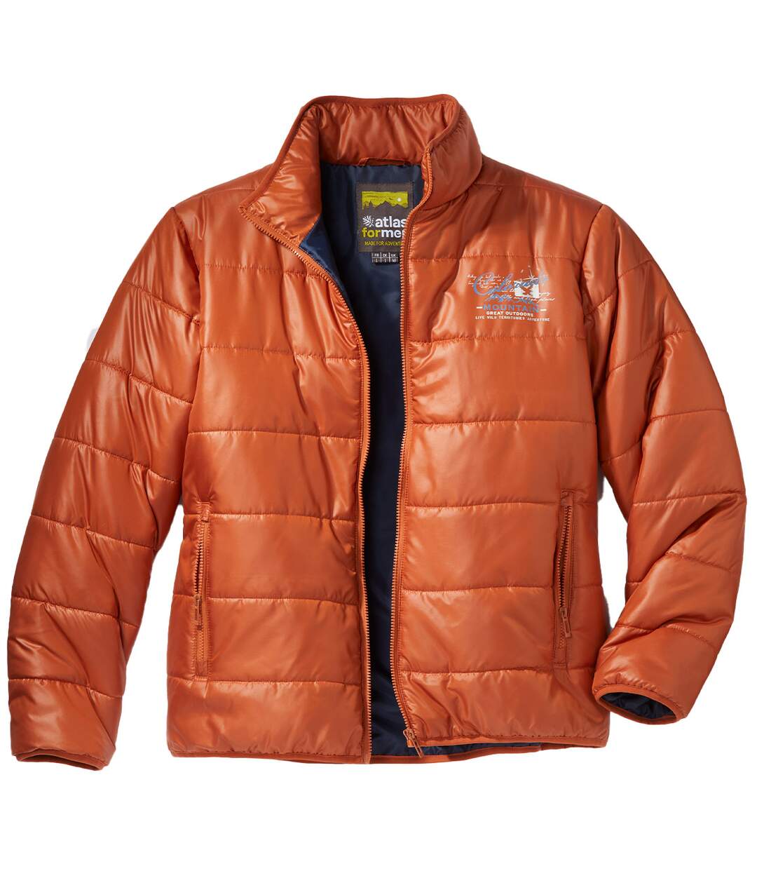 Men's Orange Puffer Jacket-2