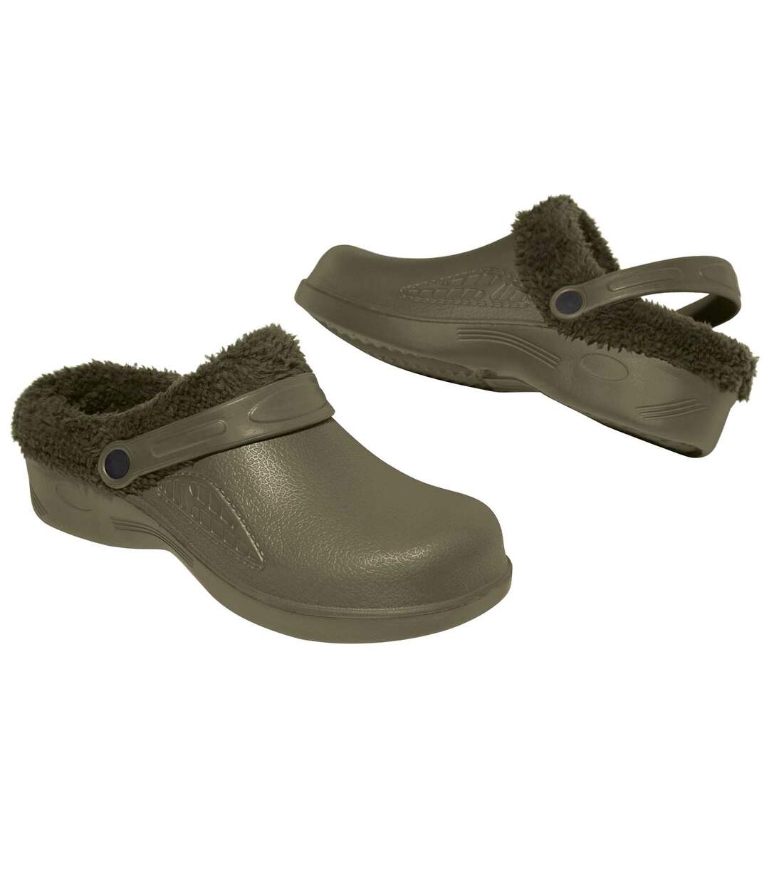 Men s Khaki Sherpa Lined Garden Clogs Water Repellent