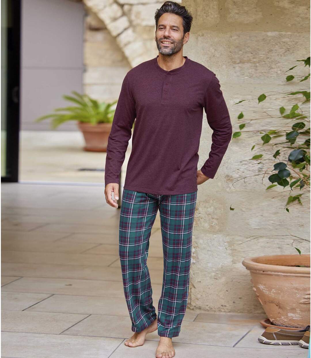 Geruite pyjama van jersey  Atlas For Men