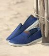 Mocassins van elastisch denim Atlas For Men