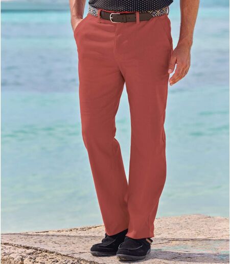 Terracotta regular chinobroek met stretch
