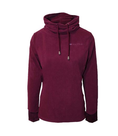 Womens/ladies Synergy Cowl Neck Sweatshirt Fig Hy