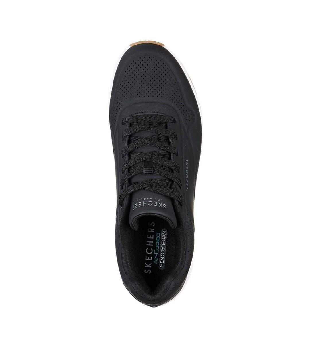 Mens Uno Stand On Air Skech-air Trainers Black White Skechers-3