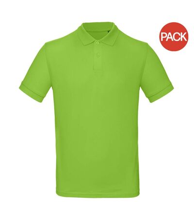 Pack of 2  Mens inspire polo  orchid green B&C