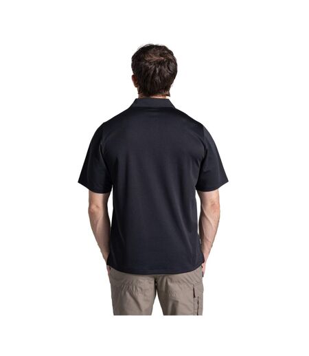 Mens Expert Basecamp Wicking Polo Shirt Black Craghoppers