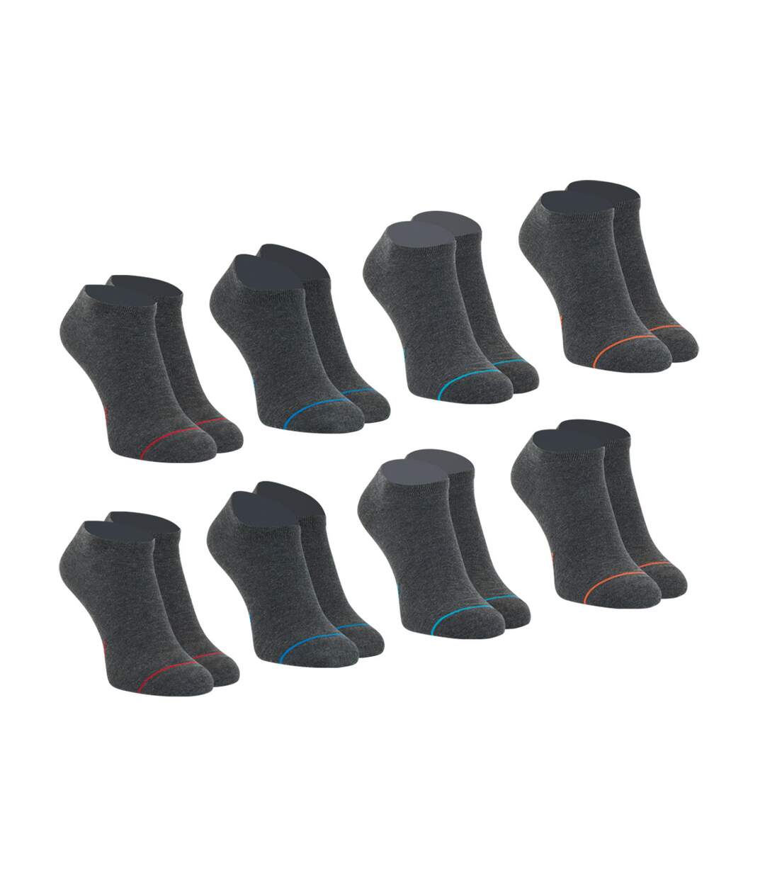 Lot de 8 paires de socquettes low cut Ecopack